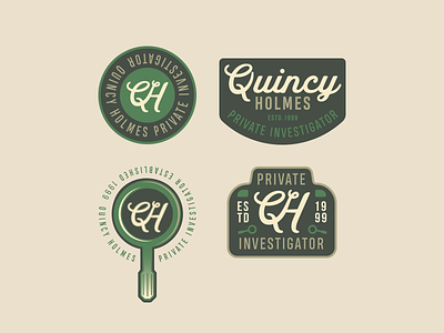 Quincy Holmes Private Investigator Branding branding crime find investigate logo private search trademark