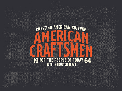 American Craftsmen | Nickson Typeface Experiment 2 branding experiment illustration logo nickson rough typeface