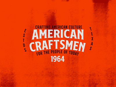 American Craftsmen | Nickson Typeface Experiment 3 branding experiment illustration logo nickson rough typeface