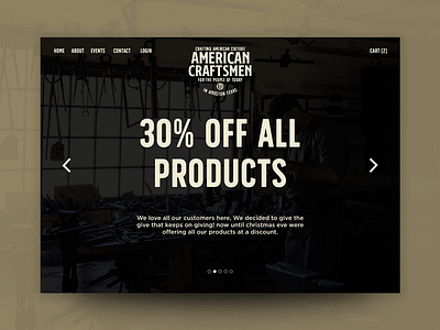 American Craftsman Website Exploration branding illustration logo nickson typeface ui web design website