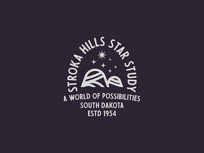 Stroka Hills Star Study astrology astronomer branding illustration logo mountain south dakota stars study