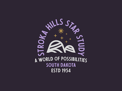 Stroka Hills Star Study w/ Color astrology astronomer branding illustration logo mountain south dakota stars study