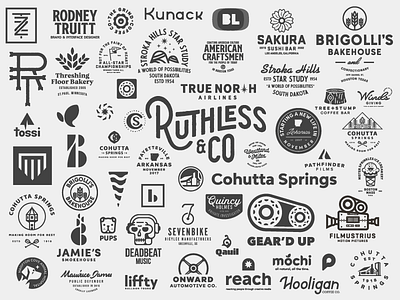 Logo Collage 2017 2017 2018 badges branding illustration logos portfolio