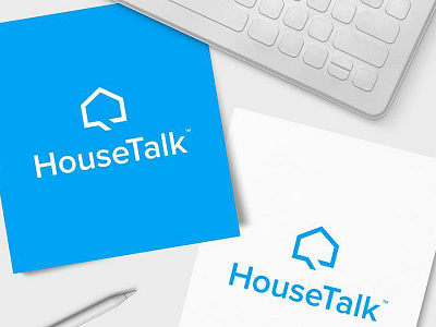 HouseTalk Branding branding house icon logo mark media social talk