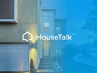 HouseTalk branding house icon logo mark media social talk