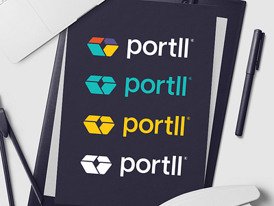 Portll branding illustration logo portal portll trademark