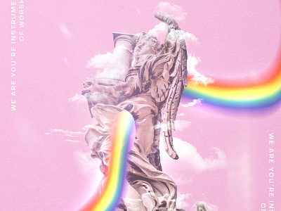 Instrument of Worship creative design god manipulation photo photoshop rainbow statue