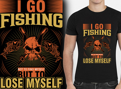 I go fishing not to find myself but to lose myself_Fishing T Shi fishing t shirts