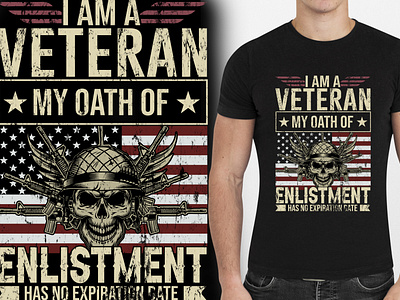 I am a veteran my oath of enlistment_Veteran T Shirt Design