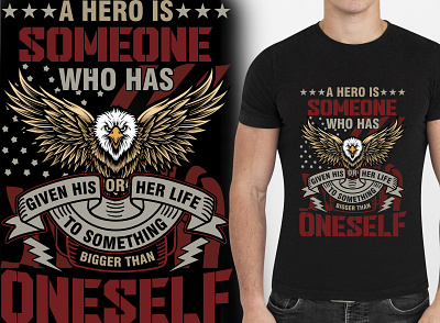 A hero is someone_Veteran T Shirt Design veterans america