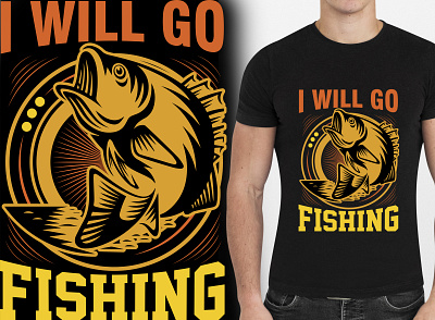 Fishing T-Shirt Design fishing element