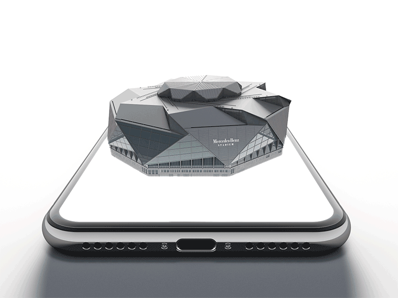 3D Immersive Super bowl LIII in StubHub iOS App 3d 3ds 3dsmax apple ar arcore arkit emergingtech falcons ios iphone scenekit substancepainter technology vr vray xr