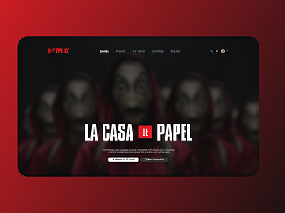 Netflix UX/UI - La Casa de Papel WEB site concept