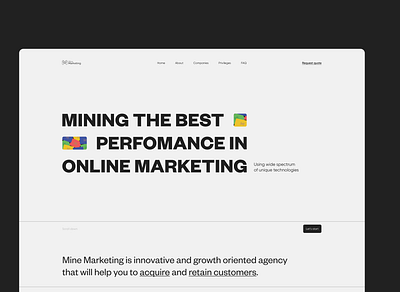 Mine Marketing | Redesign & Brand design air application branding design illustration logo minimalism typography ui ux vector