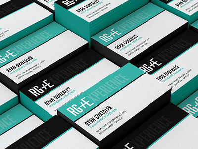 Business Card Concept for RG+E branding business cards design layout stationery