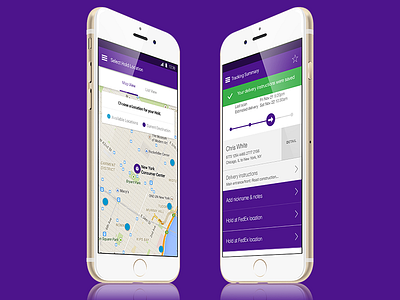 FedEx - Hold At Location app design ios iphone mobile ui ux