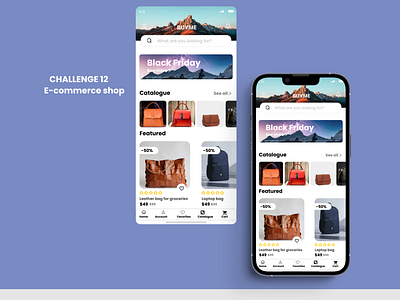Challenge 12, E-commerce shop. design ui ux
