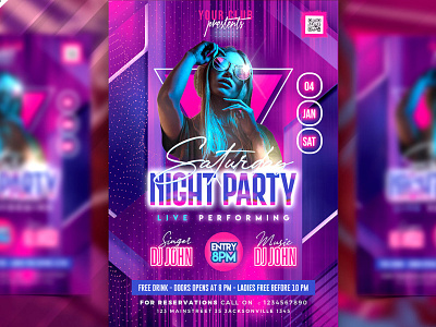 Weekend Party Invitation Flyers app branding design flyers icon illustration logo party party flyers typography ui ux vector