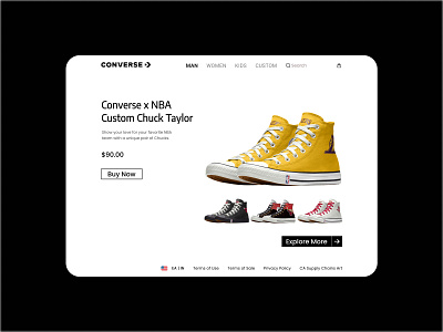Minimalist Converse Web Design converse dekstop desaignwebsite design graphic design ui web web design web site webdesign website