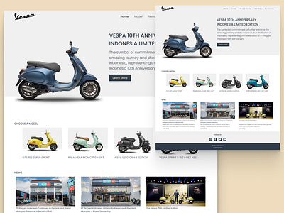 Redesign - Vespa Minimalist Website desain design designwebsite desktop figma graphic design piaggio redesign ui vespa web webdesign website