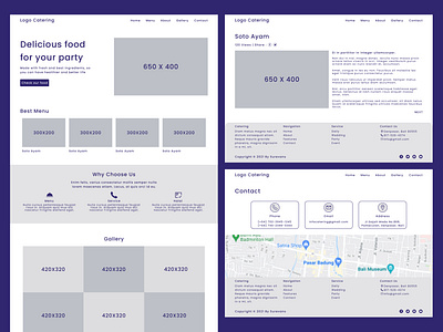 Wireframe Catering Website