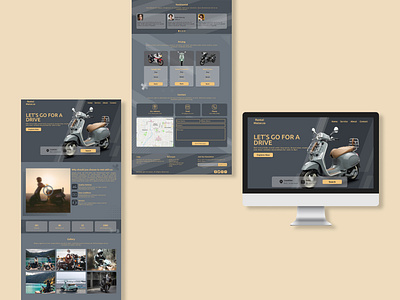 Motorcycle Rental Website Design design desktop figma graphic design motocycle rentalmotor ui ux web webdesign website