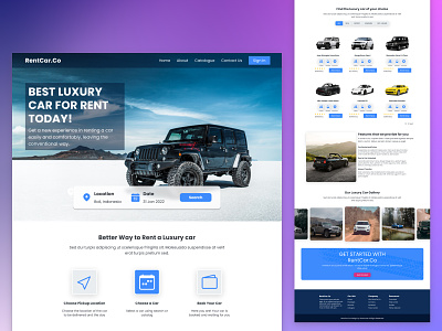 Rent Car Website Design