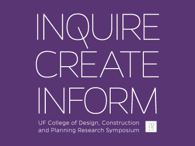 DCP Symposium logo mark purple research typography