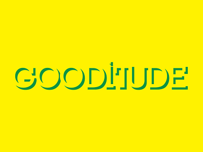 Gooditude green type yellow