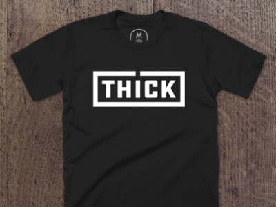 Thick Hardwear Tee black cotton bureau ddc hardware line thick typeface white