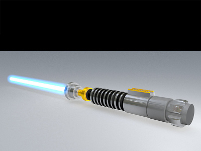 Light Saber With Textures 3d blue cinema 4d light saber metal star wars yellow