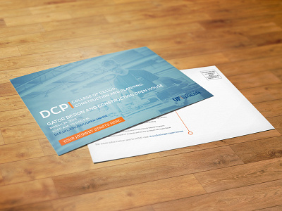 DCP Postcard #1 blue marketing orange post card uf