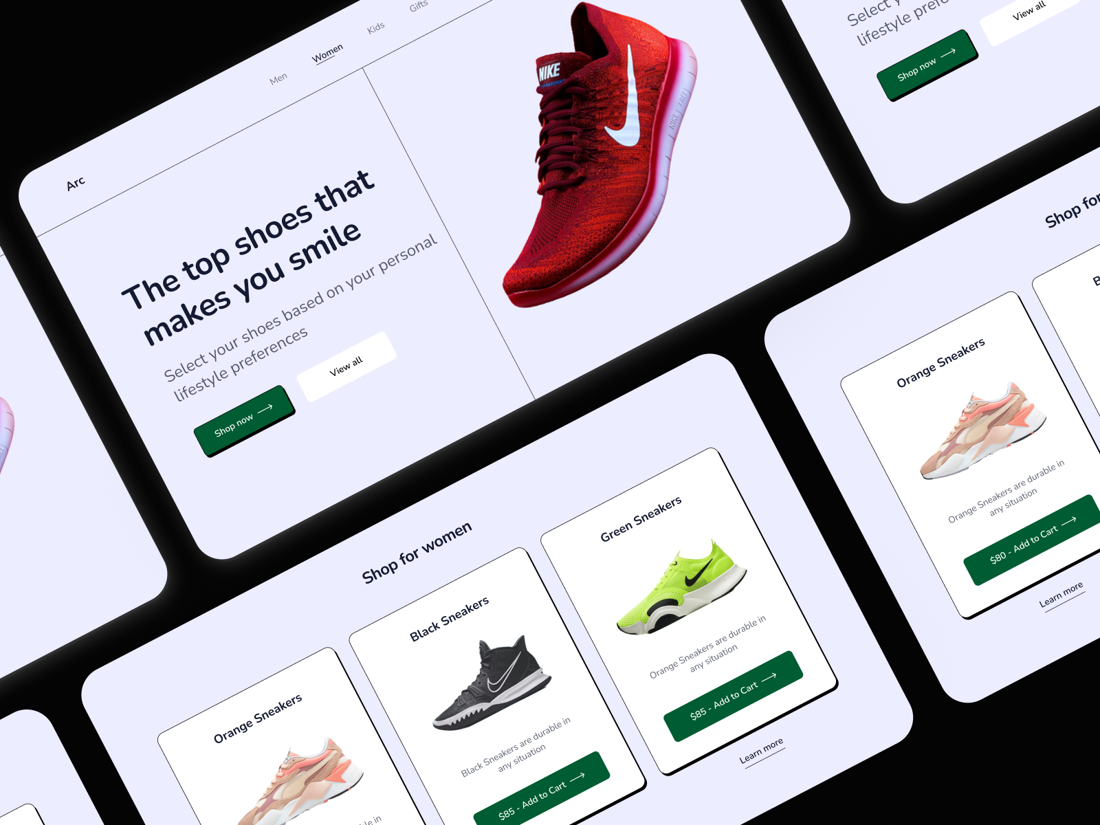 Footwear Website Design By Triveni Vaidya On Dribbble