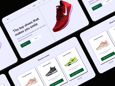 Footwear Website Design design designer footwear improvement ui user interface