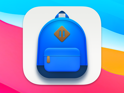 Big Sur Backpack back pack back to school big sur bookbag icon macos
