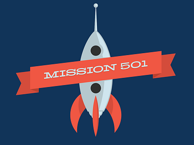 Mission 501 illustration rocket satellite