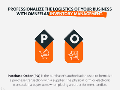 purchase order (PO) in OmneelabWMS animation graphic design ui