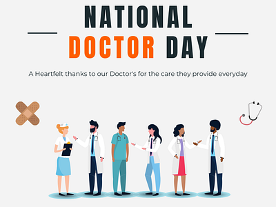 Happy National Doctor's Day Omneelab eWMS animation branding design graphic design illustration logo typography ui ux vector
