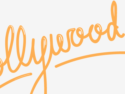 Dollywood Logo hand drawn type short and stout