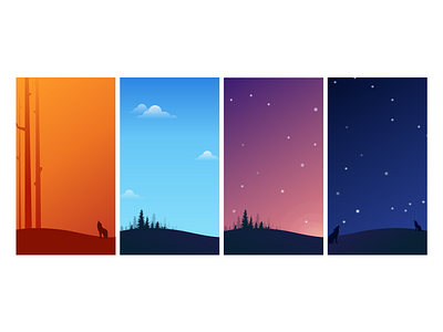 App Backgrounds color illustration silhouette