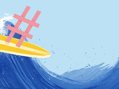 Surf Board hashtag surfing