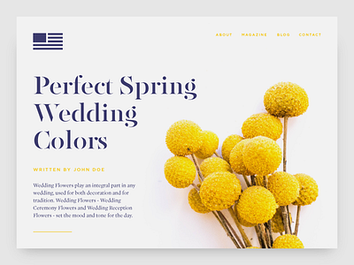 Wedding Flowers Website Concept