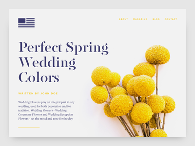 Wedding Flowers Website Concept