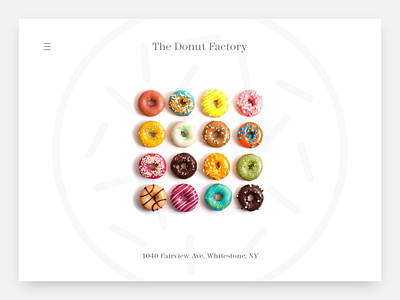The Donut Factory branding design donut typography web web design website
