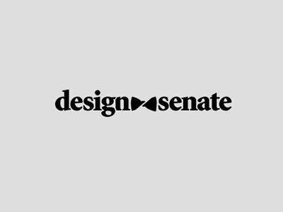 Design Senate Logo black and white bow-tie branding design fashion identity logo