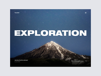 Exploration art direction blog concept design grid homepage interface magazine photo photography preview travel typography ui ux web website