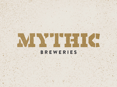 Mythic Breweries beer block brand branding brandmark brewery craft design greek lockup logo mythology slab texture typography