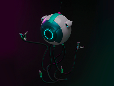 3D робот 3d design illustration