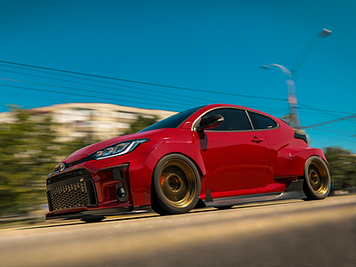 Widebody Toyota GR Yaris Rolling Shot 3d automotive blender blender3d car cgi design