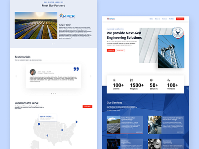 Homepage Design for Engineering Company aesthetic branding design graphic design landing page landingpage ui ux